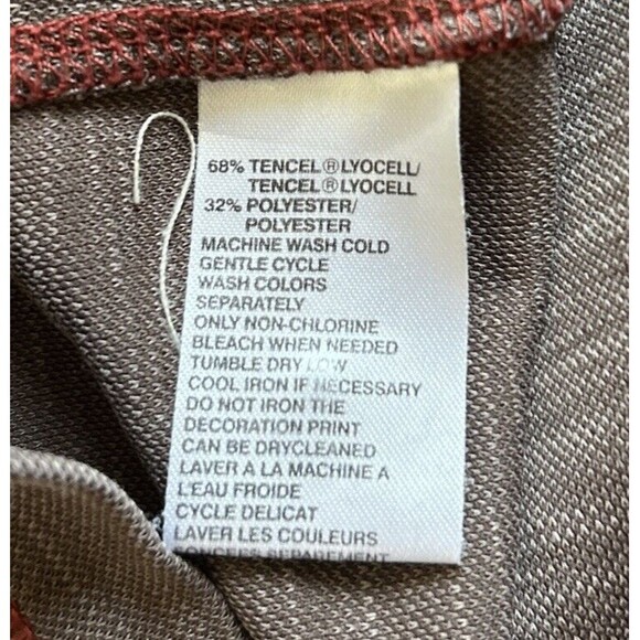 Tommy Bahama Mens Size 2XL Short Sleeve Polo Shirt Heather Brown Orange Seams - Picture 5 of 7